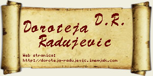 Doroteja Radujević vizit kartica